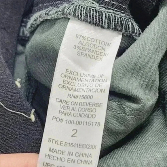 Democracy Ab Technology Chino Green skinny Pants Elastic waist 2 - Picture 5 of 6